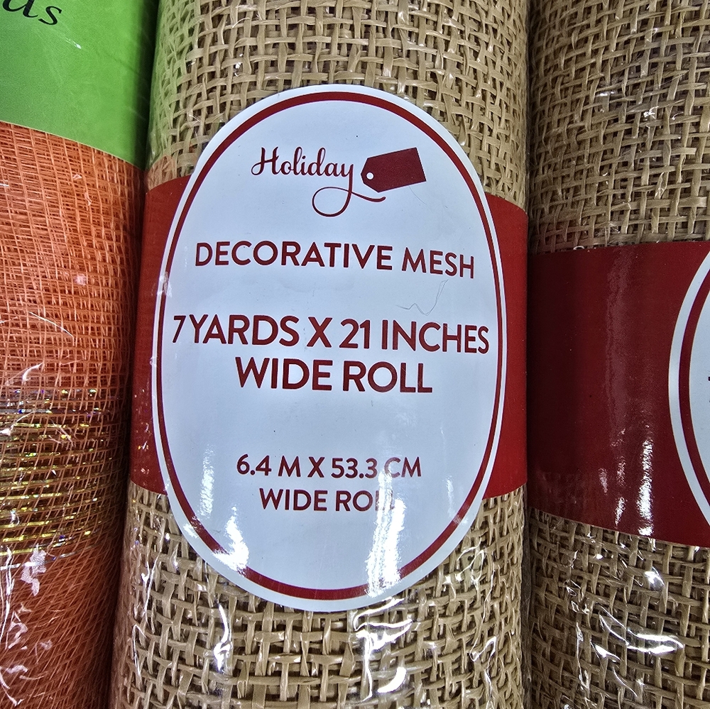BUNDLE OF 5 BRAND NEW 7&10yd x 21in DECO MESH ROLLS -NWT! - Picture 2 of 11
